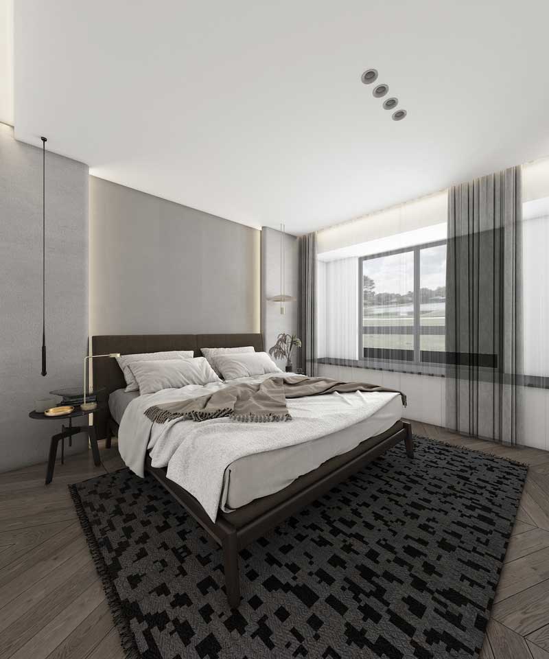 深圳碧桂園現(xiàn)代風格樣板間裝修設計主人房 深圳碧桂園現(xiàn)代風格樣板間裝修設計主人房