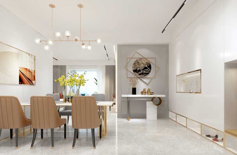 深圳福田區輕奢風格家庭三居室裝修設計餐廳 深圳福田區輕奢風格家庭三居室裝修設計餐廳