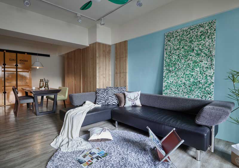 深圳鹽田區(qū)北歐風(fēng)格家居住宅裝修設(shè)計(jì)效果圖沙發(fā)休閑區(qū)