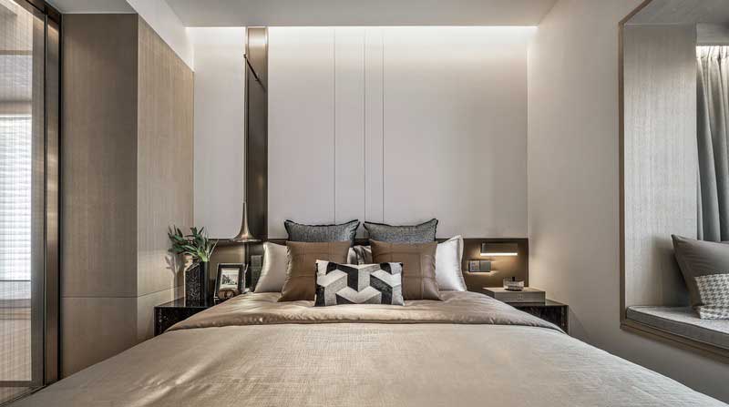 白色集成護墻板床頭背景墻