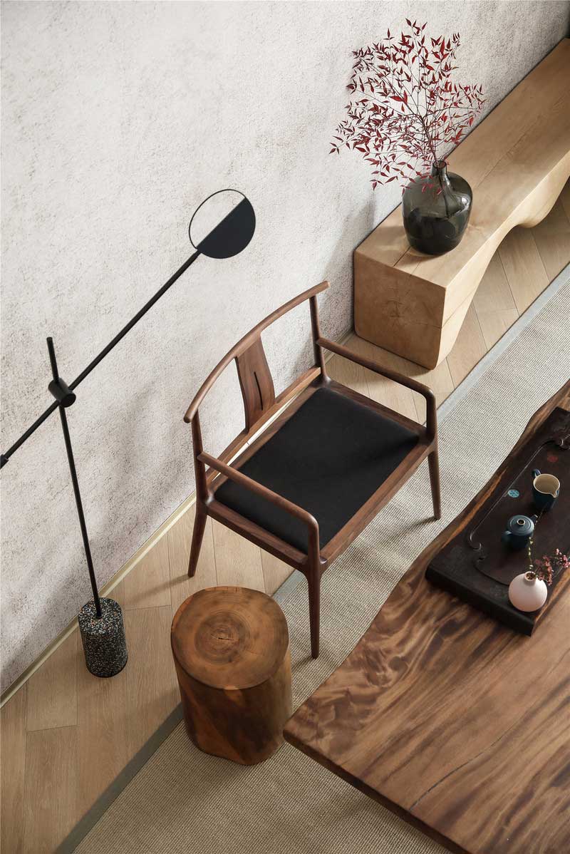 深圳龍華區現代中式風格舊房裝修改造完工后實景圖品茶區官帽椅 深圳龍華區現代中式風格舊房裝修改造完工后實景圖品茶區官帽椅