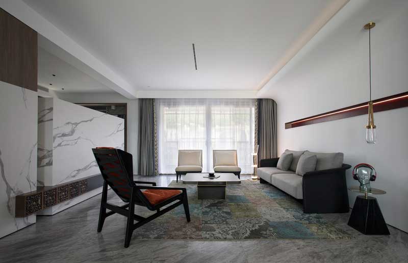 深圳南山區南油現代中式二手房翻新裝修客廳 深圳南山區南油現代中式二手房翻新裝修客廳