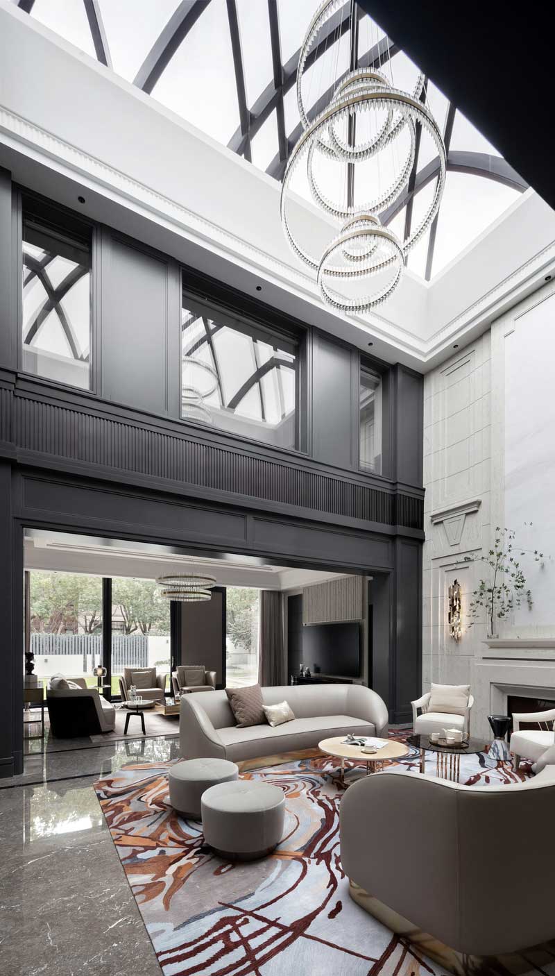 深圳南山白石洲美式輕奢風(fēng)二手房翻新改造裝修會(huì)客室家具