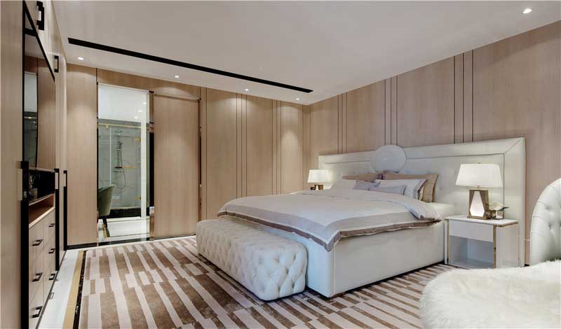 深圳鹽田區輕奢風格舊房裝修施工案例主臥 深圳鹽田區輕奢風格舊房裝修施工案例主臥