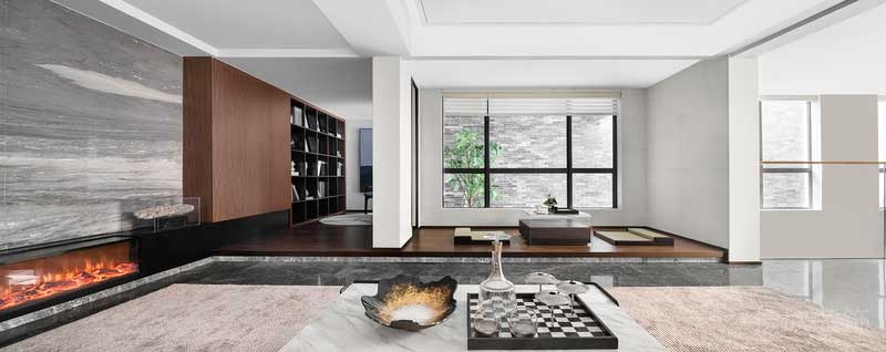 深圳南山區(qū)現(xiàn)代輕奢住宅新房裝修休閑會客廳榻榻米茗茶區(qū) 深圳南山區(qū)現(xiàn)代輕奢住宅新房裝修休閑會客廳榻榻米茗茶區(qū)