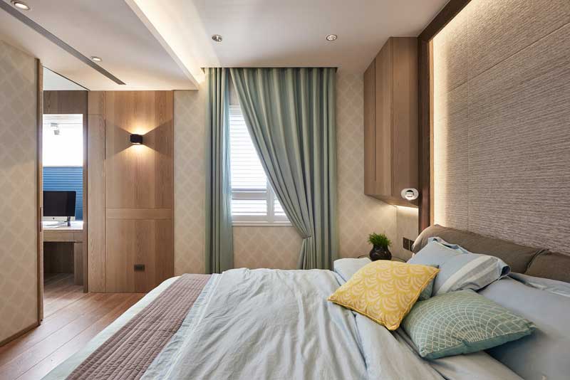 深圳福田區(qū)梅林北歐風格家庭裝修工程主臥