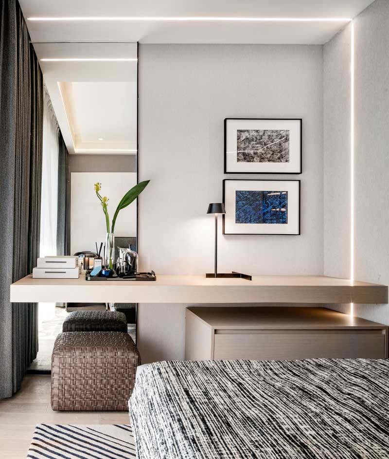 深圳福田現代北歐風家居裝修設計主臥套房梳妝臺 深圳福田現代北歐風家居裝修設計主臥套房梳妝臺