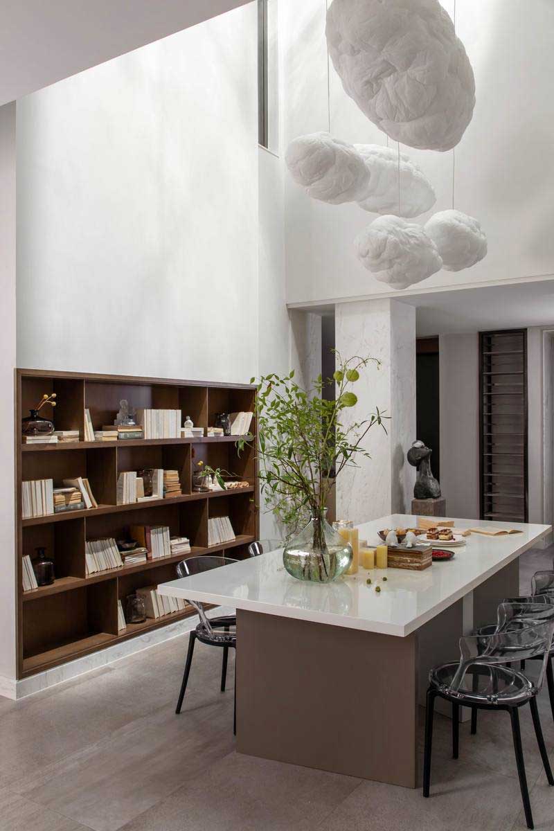 深圳羅湖區(qū)極簡(jiǎn)風(fēng)80平方復(fù)式小戶型裝修設(shè)計(jì)餐廳