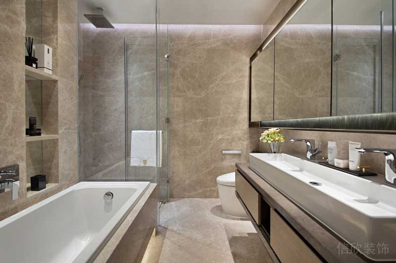 深圳龍崗區現代風高檔家庭裝修工程案例主衛 深圳龍崗區現代風高檔家庭裝修工程案例主衛