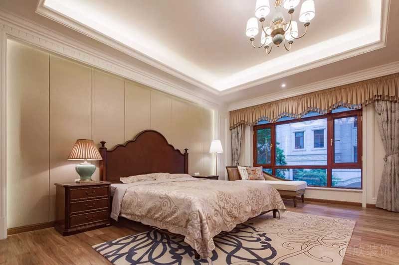 深圳寶安碧桂園簡歐風格別墅樣板間設計主臥睡床 深圳寶安碧桂園簡歐風格別墅樣板間設計主臥睡床