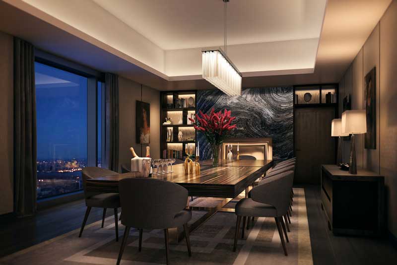 深圳羅湖區(qū)現(xiàn)代風(fēng)格酒店式公寓住宅裝修圖片會(huì)客接待餐廳