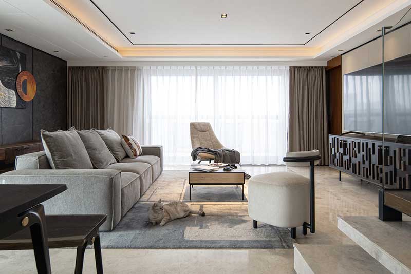 深圳羅湖泥崗家居裝修設計案例沙發背景墻 深圳羅湖泥崗家居裝修設計案例沙發背景墻