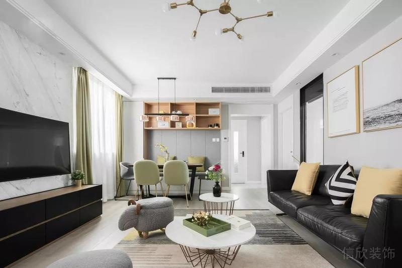深圳鹽田簡約風格大戶型裝修設計方案圖客餐廳 深圳鹽田簡約風格大戶型裝修設計方案圖客餐廳