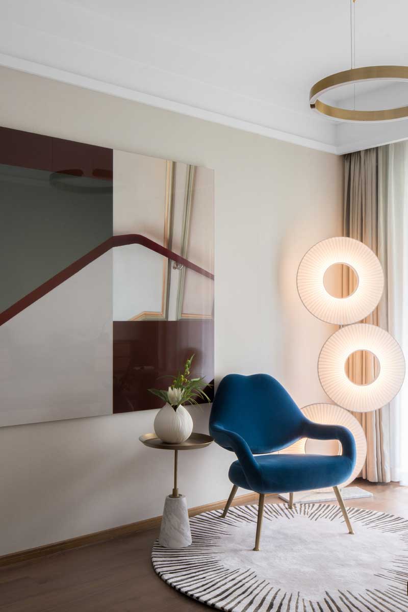 深圳羅湖萬科三居室輕奢風(fēng)格樣板房設(shè)計案例休閑區(qū)