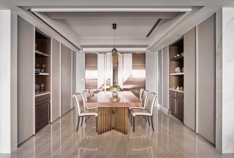 深圳寶安區暖色調輕奢風格家裝裝修餐廳 深圳寶安區暖色調輕奢風格家裝裝修餐廳