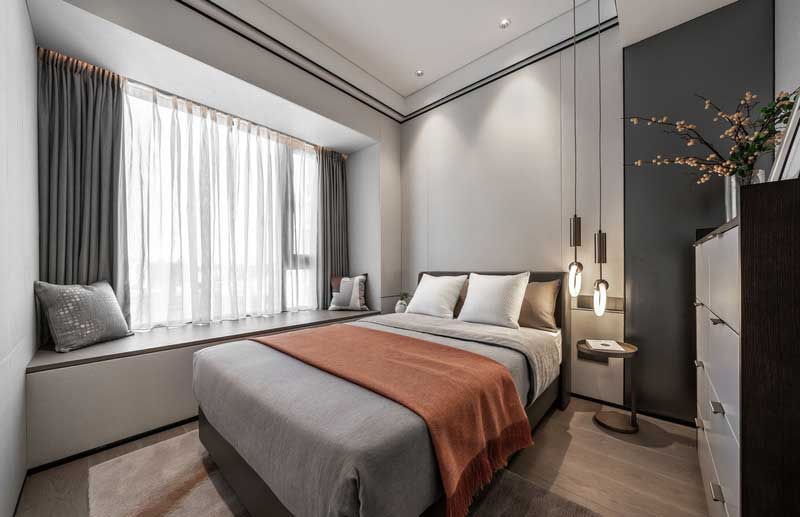 深圳南山現代新中式風格家裝裝修主臥 深圳南山現代新中式風格家裝裝修主臥