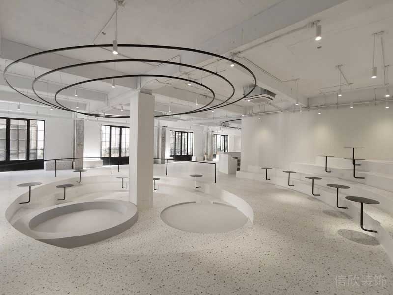 環(huán)形墻體鏤空簡約水磨石創(chuàng)意設(shè)計辦公室工業(yè)風(fēng)射燈裝飾