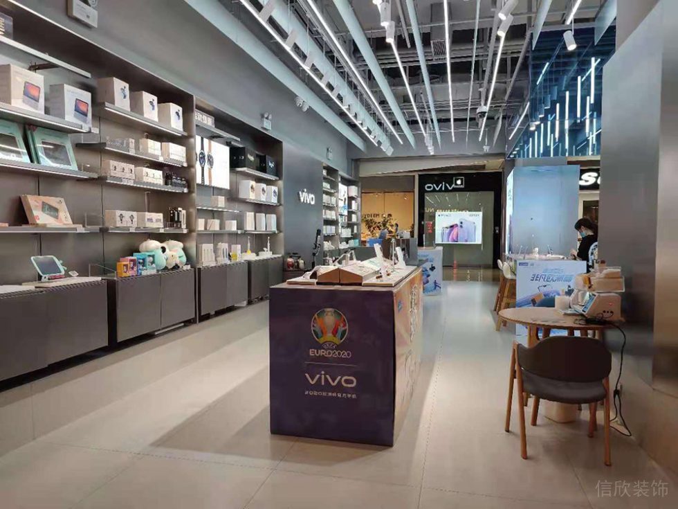 深圳羅湖現(xiàn)代風(fēng)格vivo專賣店裝修墻邊展柜 深圳羅湖現(xiàn)代風(fēng)格vivo專賣店裝修墻邊展柜