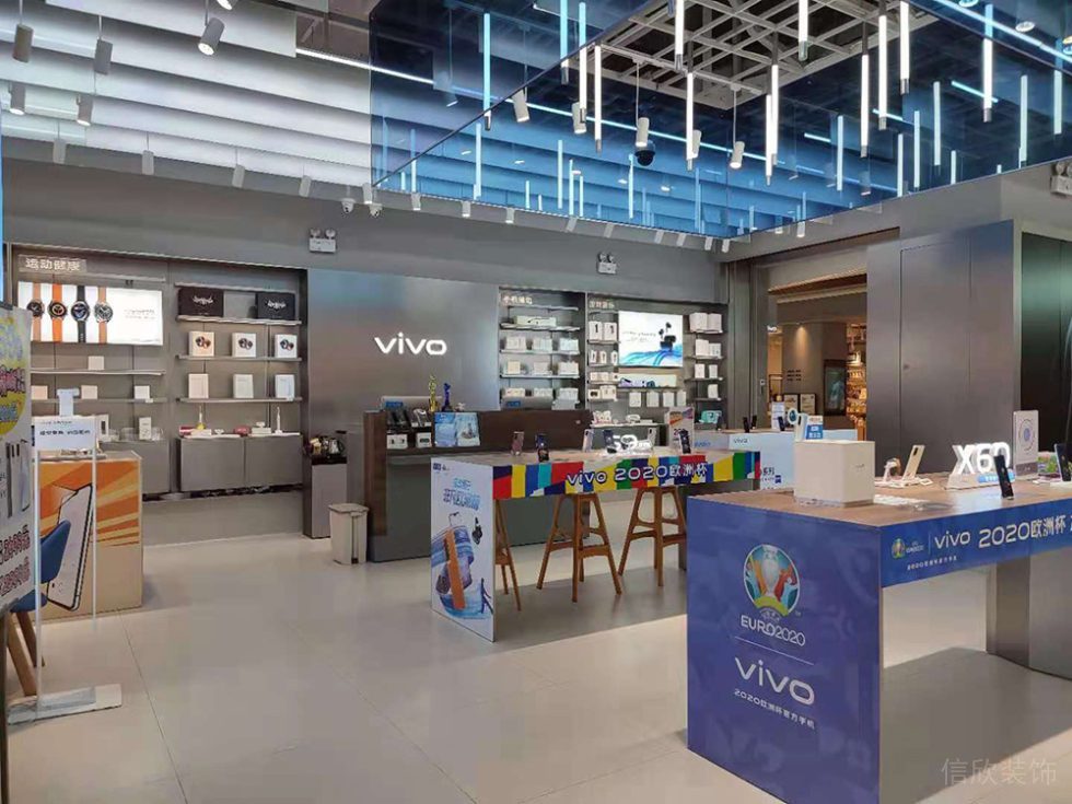 深圳羅湖現(xiàn)代風(fēng)格vivo專賣店裝修中島展臺 深圳羅湖現(xiàn)代風(fēng)格vivo專賣店裝修中島展臺