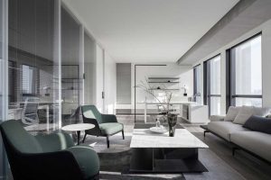 南山區(qū)弘毅大廈簡約風(fēng)格辦公室設(shè)計案例總經(jīng)理辦公室效果圖