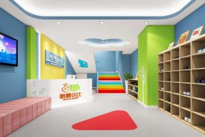 Hellobaby嬰兒啟蒙舞蹈培訓(xùn)教育機(jī)構(gòu)興趣班裝修木柜鞋柜創(chuàng)意設(shè)計圖片彩色效果圖