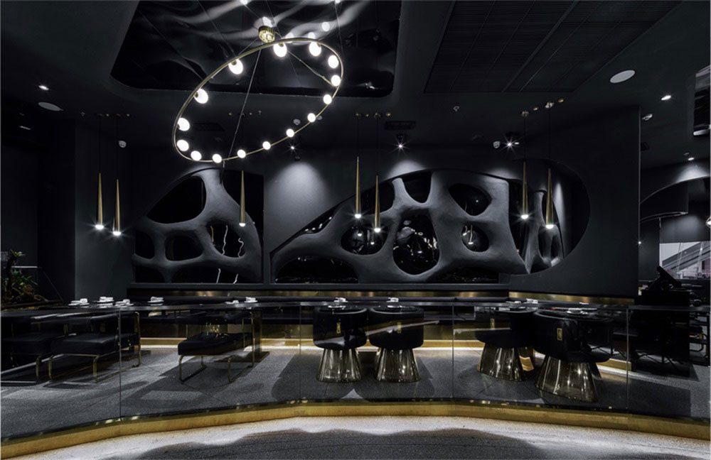 深圳鹽田后現(xiàn)代黑灰色系餐飲店裝修設(shè)計(jì)家具組合 深圳鹽田后現(xiàn)代黑灰色系餐飲店裝修設(shè)計(jì)家具組合