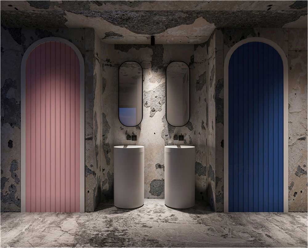 深圳龍華后現代工業混搭式異域風情餐廳裝修設計衛生間過道 深圳龍華后現代工業混搭式異域風情餐廳裝修設計衛生間過道