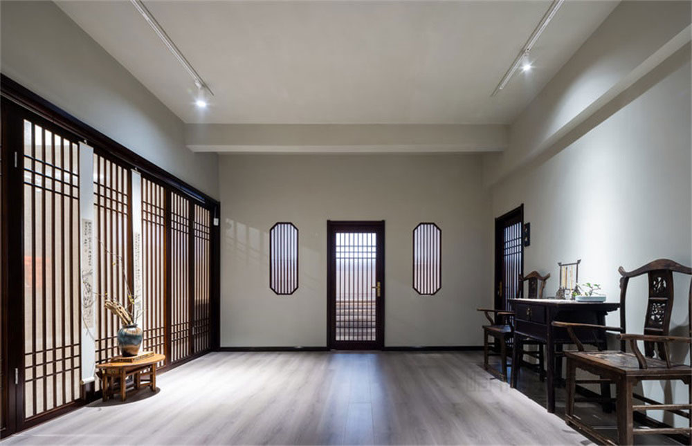 深圳龍崗新中式茶館裝修設(shè)計(jì)光影效果