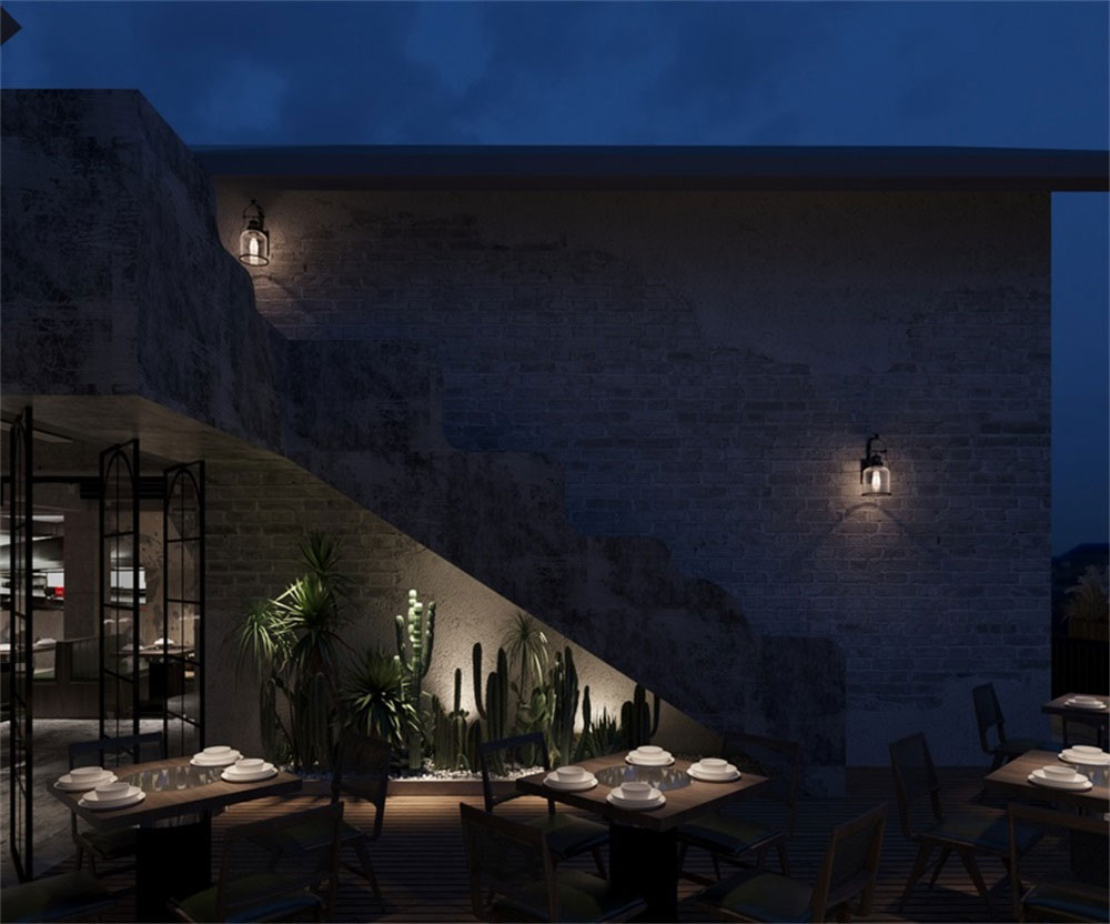 深圳龍華后現代工業混搭式異域風情餐廳裝修設計戶外用餐區 深圳龍華后現代工業混搭式異域風情餐廳裝修設計戶外用餐區