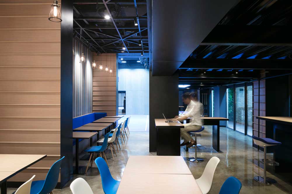 大鵬新區(qū)鑫園廣場(chǎng)現(xiàn)代風(fēng)格辦公室裝修休閑區(qū)元素概念