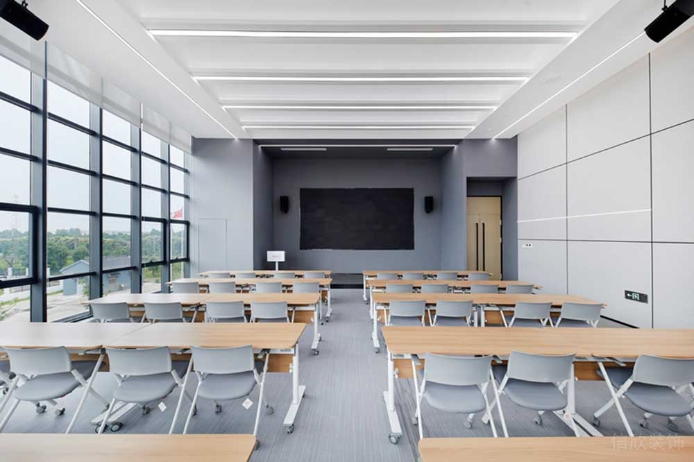 南山區(qū)訊美科技廣場現(xiàn)代風(fēng)格辦公室裝修培訓(xùn)室
