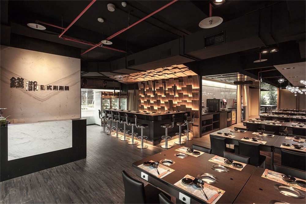 深圳鹽田現代簡約風格火鍋店裝修設計家具組合 深圳鹽田現代簡約風格火鍋店裝修設計家具組合