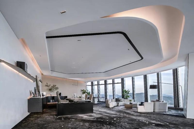 深圳龍崗區(qū)金地龍城中央現(xiàn)代簡(jiǎn)約風(fēng)格公司裝修總裁辦公室