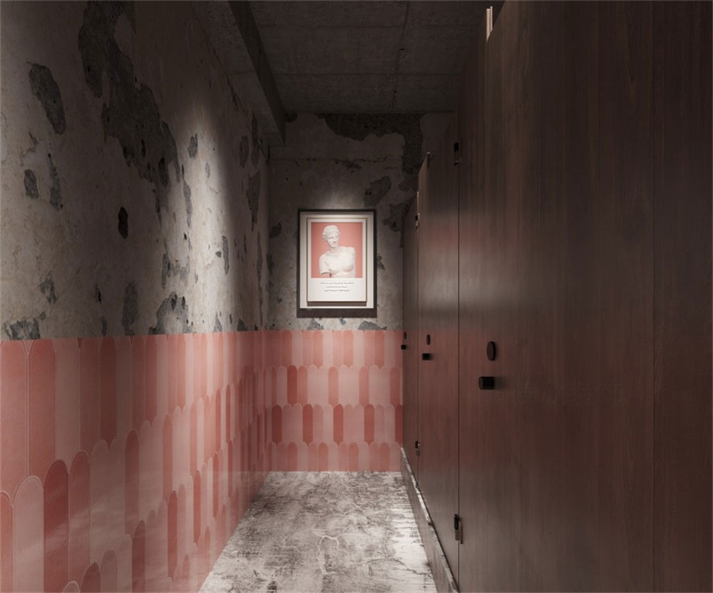 深圳龍華后現代工業混搭式異域風情餐廳裝修設計女衛生間 深圳龍華后現代工業混搭式異域風情餐廳裝修設計女衛生間