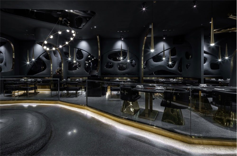 深圳鹽田后現(xiàn)代黑灰色系餐飲店裝修設(shè)計(jì)用餐區(qū) 深圳鹽田后現(xiàn)代黑灰色系餐飲店裝修設(shè)計(jì)用餐區(qū)