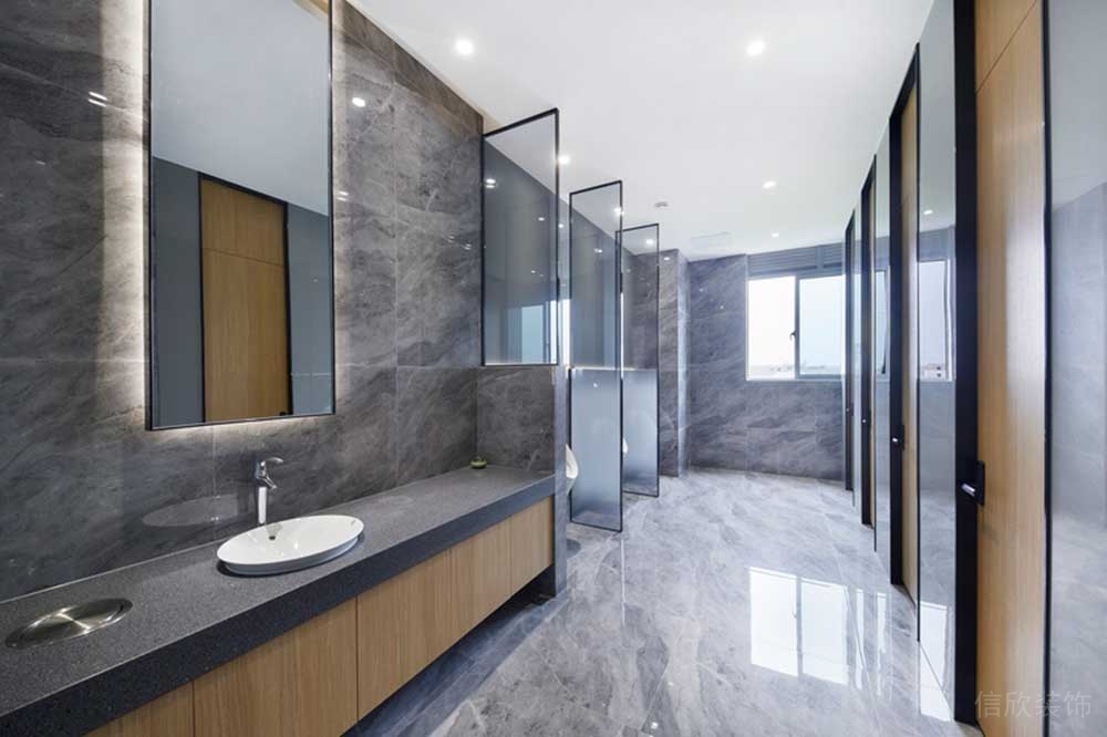 深圳市龍華區(qū)鴻榮源天俊現(xiàn)代簡約風(fēng)格辦公室裝修洗手臺