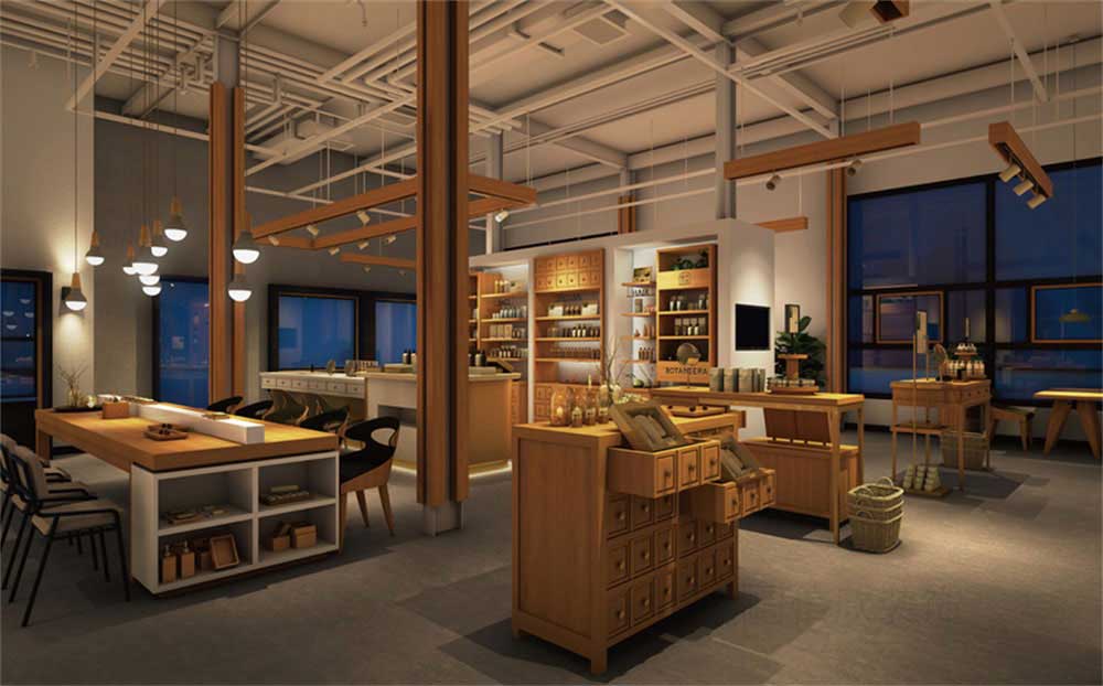 深圳南山工業(yè)風(fēng)餐飲店裝修設(shè)計天花