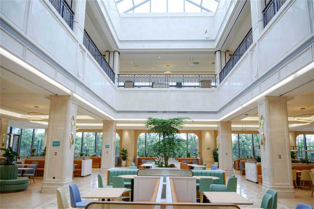 深圳龍華公司輕奢風員工餐廳裝修設計空間布局 深圳龍華公司輕奢風員工餐廳裝修設計空間布局