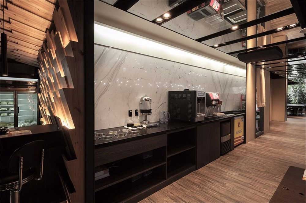 深圳鹽田現代簡約風格火鍋店裝修設計配料飲品水吧區 深圳鹽田現代簡約風格火鍋店裝修設計配料飲品水吧區