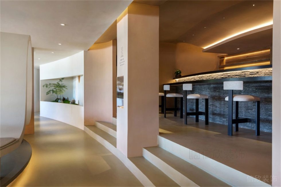 深圳簡約風格素食館裝修設計走廊 深圳簡約風格素食館裝修設計走廊