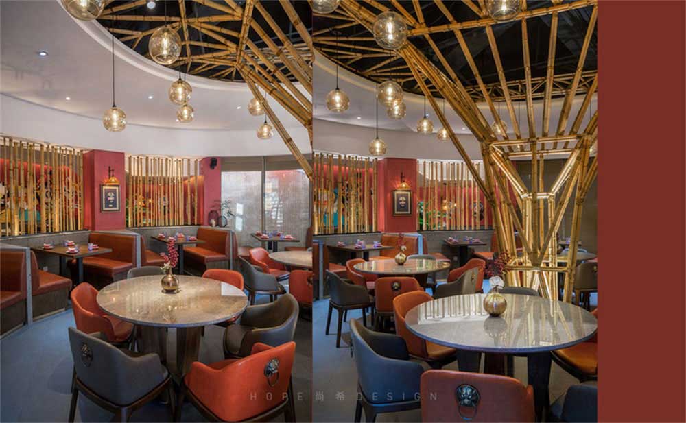深圳鹽田混搭風美食廣場裝修設計新中式主題用餐大廳 深圳鹽田混搭風美食廣場裝修設計新中式主題用餐大廳