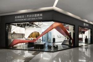 后事后覺教育培訓(xùn)機(jī)構(gòu)店鋪裝修玻璃櫥窗創(chuàng)意隔斷墻體設(shè)計效果圖