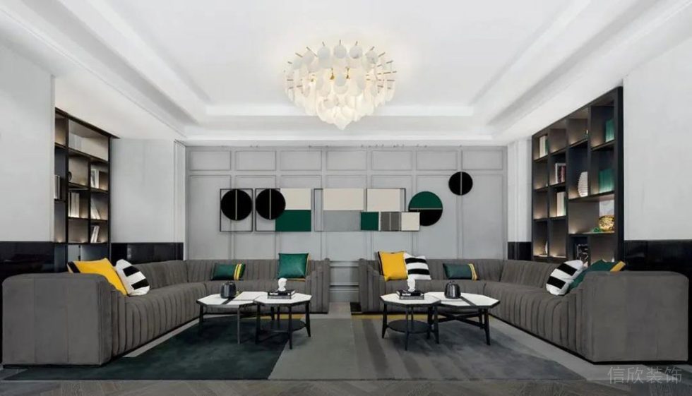 簡約美式辦公場所貴賓接待室設(shè)計(jì)裝修圖