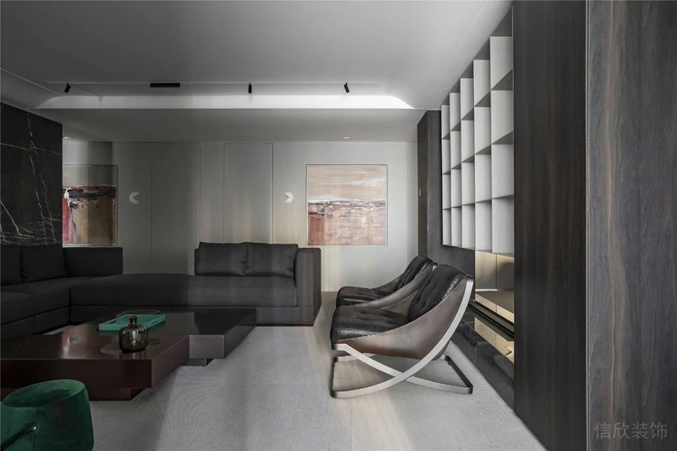 簡約美式風(fēng)格辦公空間貴賓接待室裝修圖