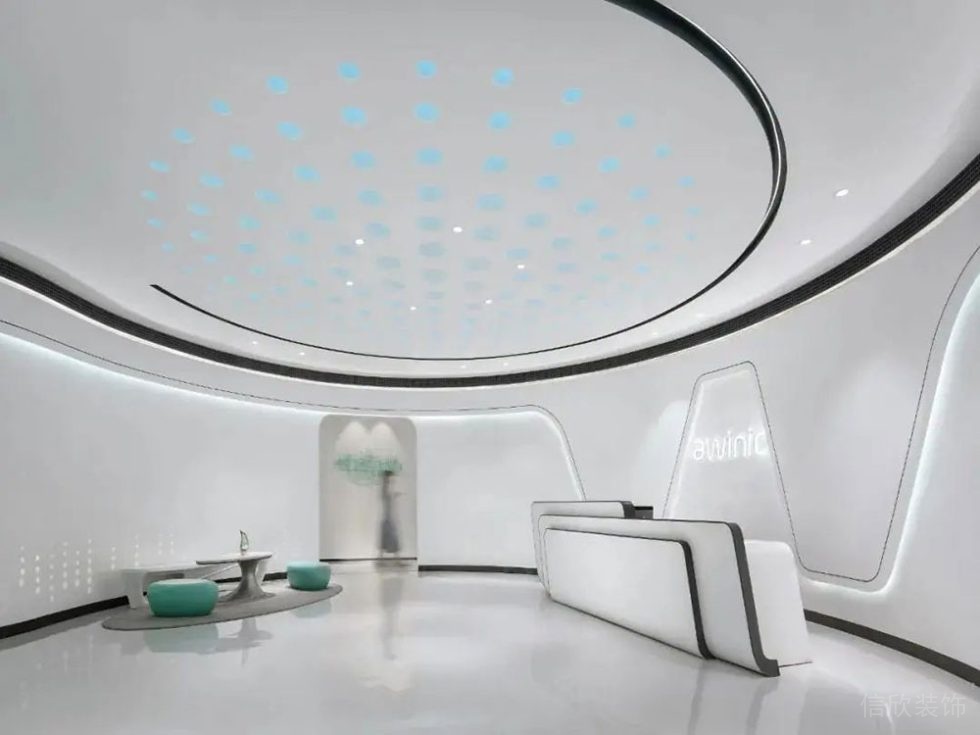 現代風格辦公空間案例會客服務廳裝修圖