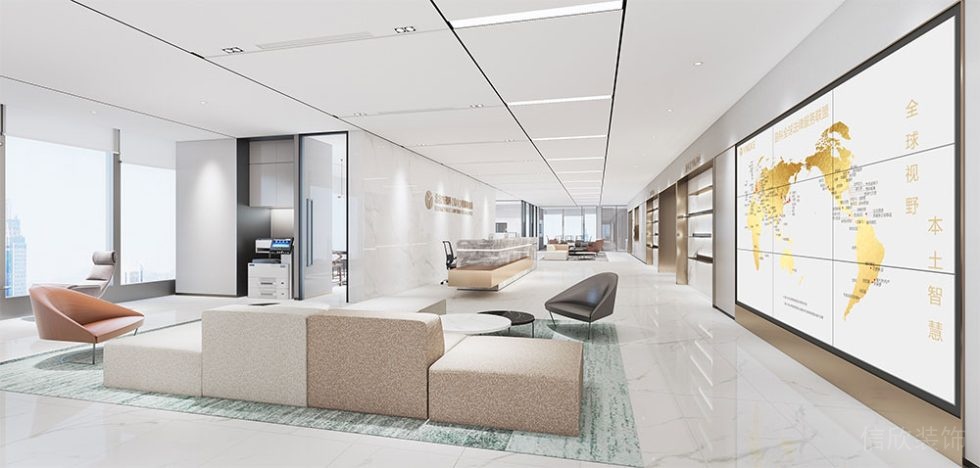 現代風格商務辦公室接待廳等候區設計裝修圖