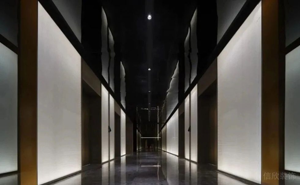 現(xiàn)代風(fēng)格商務(wù)辦公室走廊空間設(shè)計裝修圖