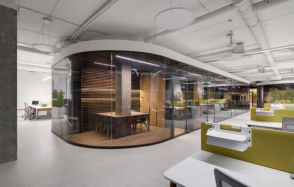 現(xiàn)代工業(yè)風(fēng)辦公室工作大廳裝修圖