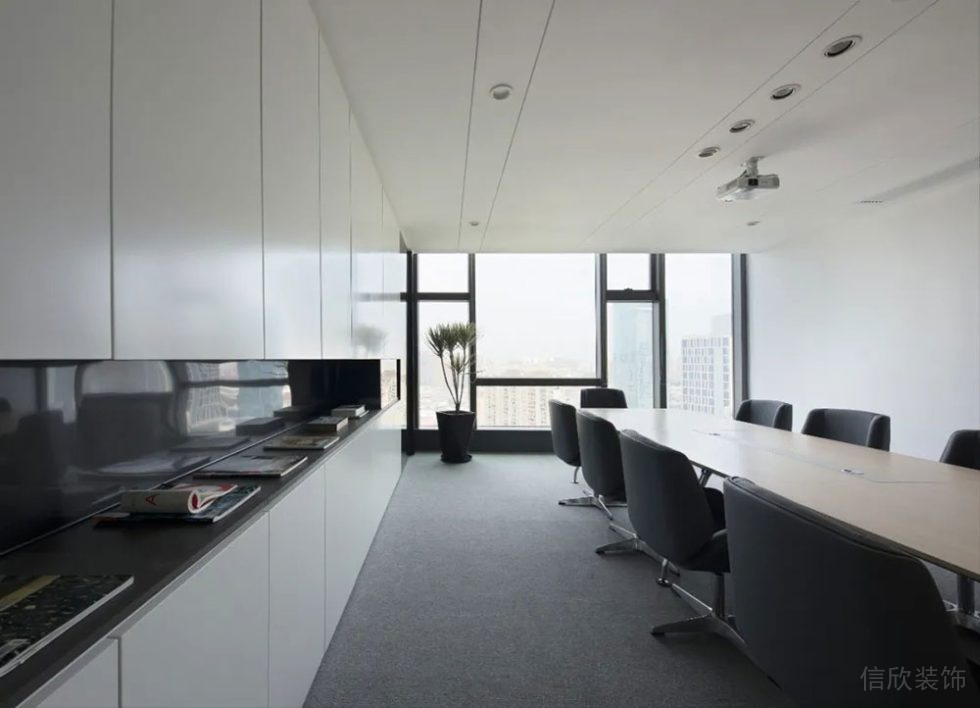 現(xiàn)代簡約風(fēng)格辦公場所商務(wù)洽談會議室裝修圖