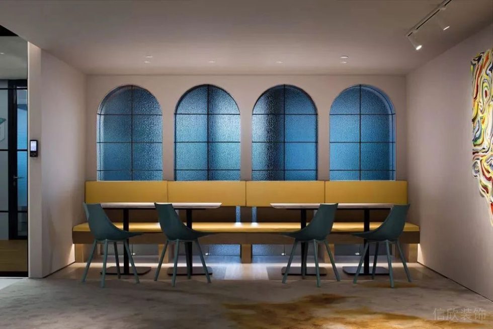 現代簡約風格辦公空間休閑洽談區設計案例裝修圖